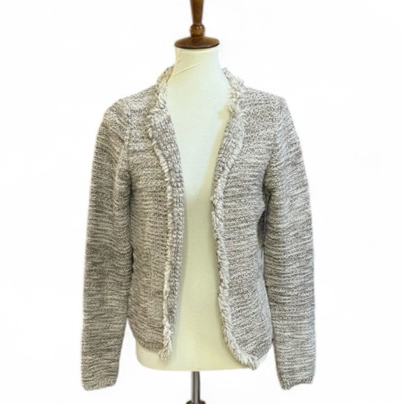 Cocogio Women's Light Brown Textured Sweater Jacket Size M - Picture 1 of 2